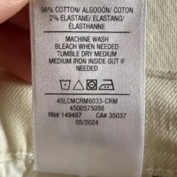 JOE’S JEANS Cream Midi Skirt w/ Front Slit and High-Rise Midi